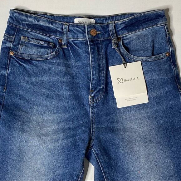 Special A | NWT Special A High Rise Jeans * Raw Hem * - Picture 2 of 9